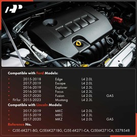 A-Premium - Engine Valve Cover with Valve Cover Gasket, Oil Cap, Spark Plug Seals & Bolts Compatible with Ford Explorer 2016-2019, Escape 2017-2019, Fusion, Focus, Edge, Mustang & Lincoln MKZ, MKC