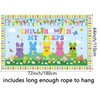 Chillin with My Peeps Backdrop 72''x44'' Large Size Easter Bunny