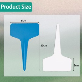 Pack of 60 Plant Signs, Plant Signs, Weatherproof, 6 x 10 cm, Plastic Plant Signs for Labelling, for Vegetables, Herbs, Flowers, Environmentally Friendly Plant Accessories (Blue and White Colour)