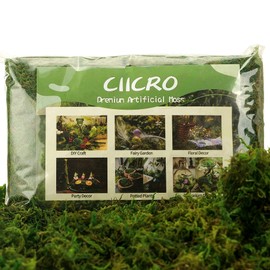 CIICRO Artificial Moss for Potted Plants, Fake Moss for Crafts, 225gr Decorative Green Moss for Table Centerpieces Fairy Gardens Wedding Decor (Fresh Green 8OZ)