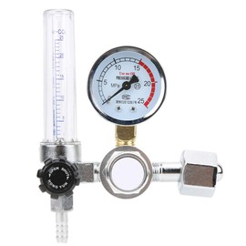 Joyzan Argon CO2 Flowmeter, Weld Regulator Mig Tig Flow Meter Accurate Gas Output Gauge Welding Machine Inlet Connection Valves Metering Delivery System Accessory 0 to 25 MPA Pressure G 5/8 Thread