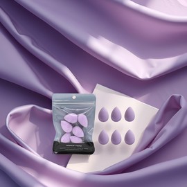 6PCS Mini Makeup Sponge Small Beauty Sponge Blender Set for Foundation, Powder, Concealer Highlight,and Eye Shadow, Purple