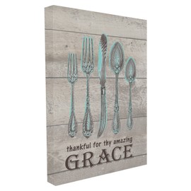 Stupell Industries Thankful for Amazing Grace Canvas Wall Art, 16 x 20, Multi-Color