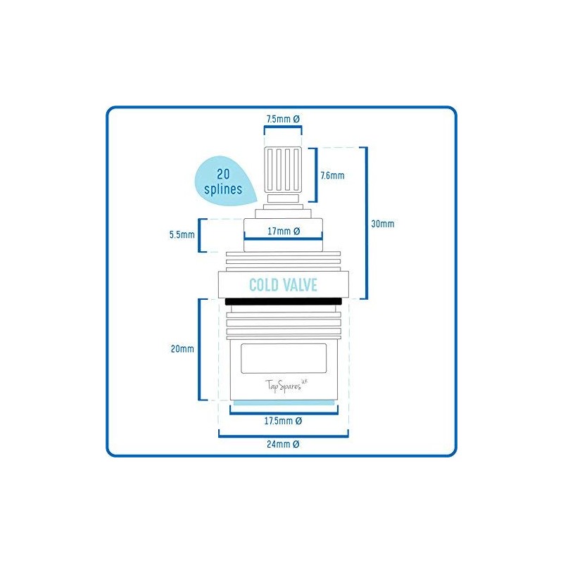 Carron Phoenix Opus (1212R, 3984R) Replacement Pair Valves Cartridges