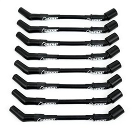 Michigan Motorsports 2014+ LT Spark Plug Wire Set 10mm Performance Wires for Gen V LT1 LT4 L83 L86 L84 L87 L8T 5.3L 6.2L (Black)