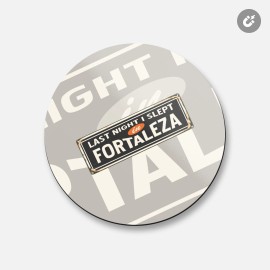 Unbranded Fortaleza Retro Travel Tin Sign | 4'' X 4'' Round Decorative Magnet