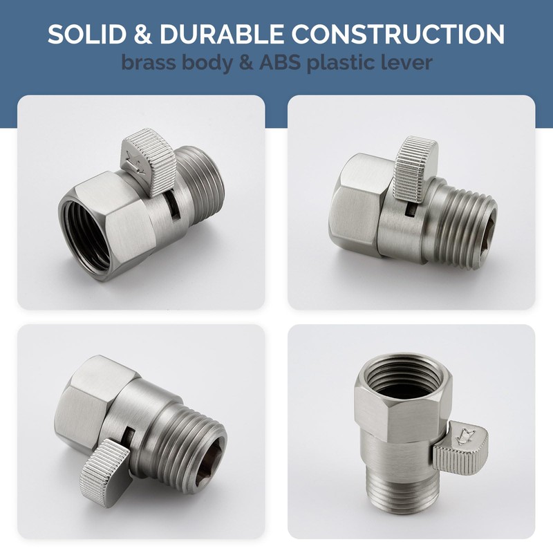Water Flow Control Valve, Angle Simple Brass Shower Shut Off