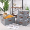 OUTBROS Large Storage Bins with Lid, Foldable Storage Bags and