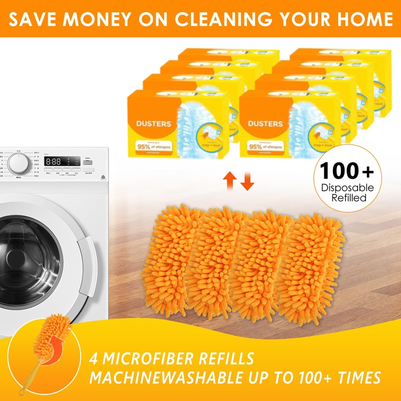 Redones Dusters for Swiffer - Reusable Duster Refill Compatible with