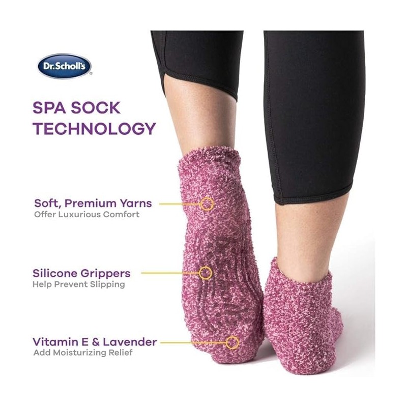 Dr. Scholl's Women's 2 Pack Soothing Spa Low Cut Lavender