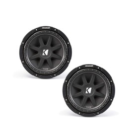 KICKER Comp 10-inch (25cm) Subwoofer, 4-Ohm, RoHS Compliant Bundle