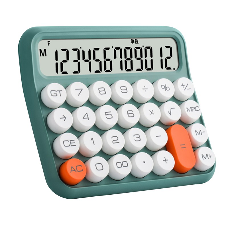 12 Digit Calculator Large LCD Display Big Button Standard Mechanical