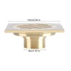 4x4 Inch Brass Square Anti-Odor Floor Drain, Hair Catcher for