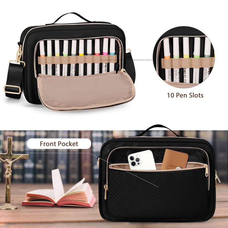 Prokva Bible Cover Case for Women, Large Bible Church Bag