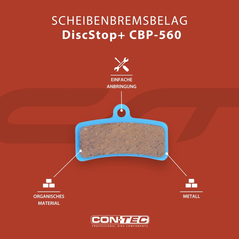 CONTEC Disc Brake Pads DiscStop+ CBP-560 Organic Disc Brake Pad