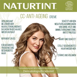 Naturtint CC Cream. No Rinse Hair Mask. For dry and damaged hair. Repairs, moisturises. 96% natural ingredients. 200 ml x 3