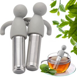 Stainless Steel Tea Filter, Pack of 2 Tea Strainers, Extra Fine Mesh, CHmiss 304 Stainless Steel Tea Strainer, Tea Filter, Tea Strainer for Loose Tea, for Cups, Teapots