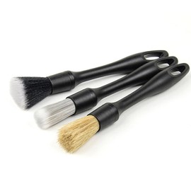Car Wash Brush, Set of 3, Wheel Brush, Detailing Brush, Soft, Medium, Hard, Car Cleaning, Scratch-free, Tire Cleaning, Crevice Cleaning, Motorcycle Supplies, Car Wash Set, Storage Bag Included