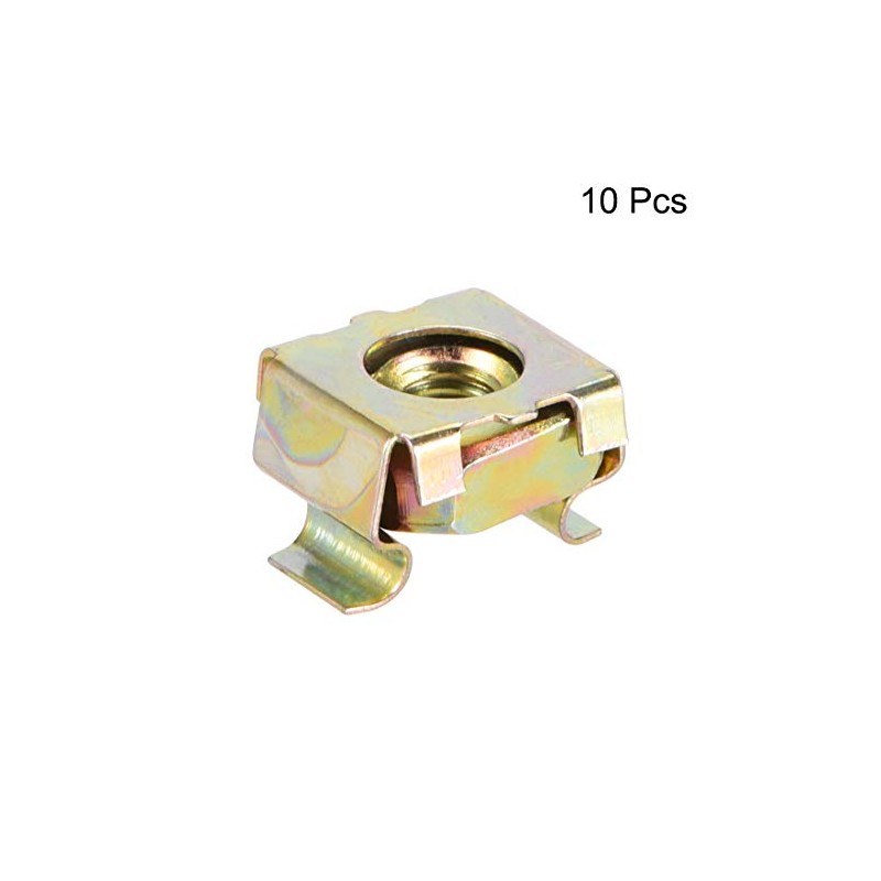 sourcing map M5 Cage Nuts for Server Rack Cabinet Carbon