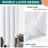 Diraysid 100% Blackout Curtains White Linen Curtains for Bedroom Grommet