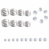 MERVF Toe Nail Press ons Toenails Fake Toe Nails White