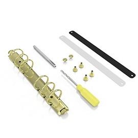 Stationery.Life Ring Binder Mechanism Replacement Kit for Personal Organizers Planners 6 Rings (Gold, Personal)