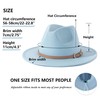 Lisianthus Women Classic Felt Fedora Wide Brim Hat with Belt