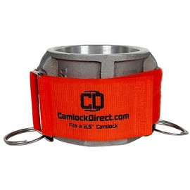 Camlock Safety Straps - Fits Any 2.5" Cam & Groove Fitting - Made in the USA (2-Pack)