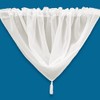Plain Tasseled Voile Swags Net Curtains Voile Swag Valance Pelmet