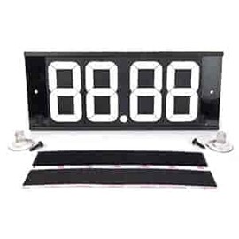 JEGS Hook & Loop Dial-In Board | For Side Window | Made In USA | 4-Digits | White Numbers | Board Measures 3.5” x 10” | Each Number Measures 1.625” x 3”