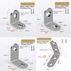Leliafleury 10Pcs Right Angle Bracket 20mm x 20mm Stainless Steel