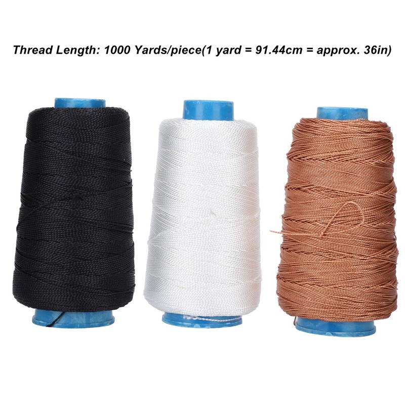 Sewing Thread for Leather, Denim, Hair Weave Bonded Nylon, High