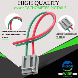 ovsor HEI Distributor Pigtail 170072, Professional GM HEI Distributor Wiring Harness - 12V Power & Tach Connector, Compatible with RV Chevy & GM Vehicles