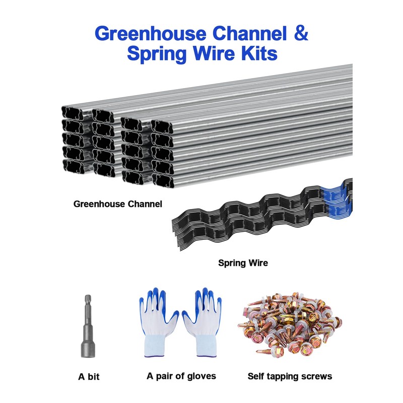 hannger 40 PCS 3.28FT Greenhouse Wiggle Spring Wire and Lock