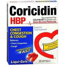 Coricidin HBP Chest Congestion & Cough Liqui-Gels 20 Liqui-Gels by Coricidin Hbp