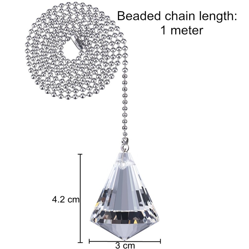2 Pieces Pull Chain Extension with Connector for Ceiling Light