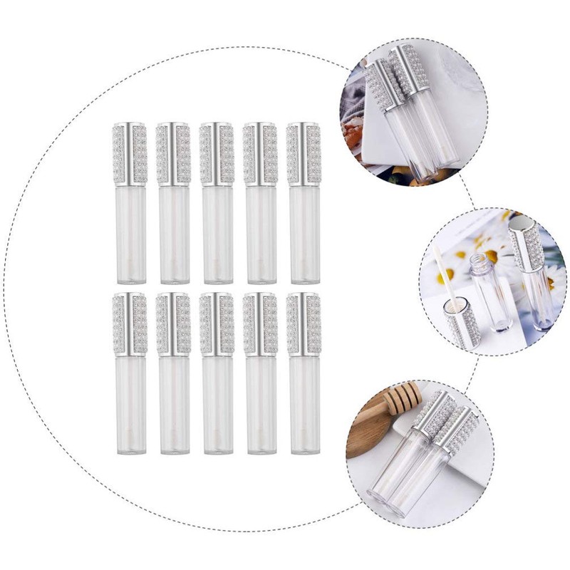 FOMIYES 10pcs Empty Lip Gloss Tubes Refillable Gloss Containers for