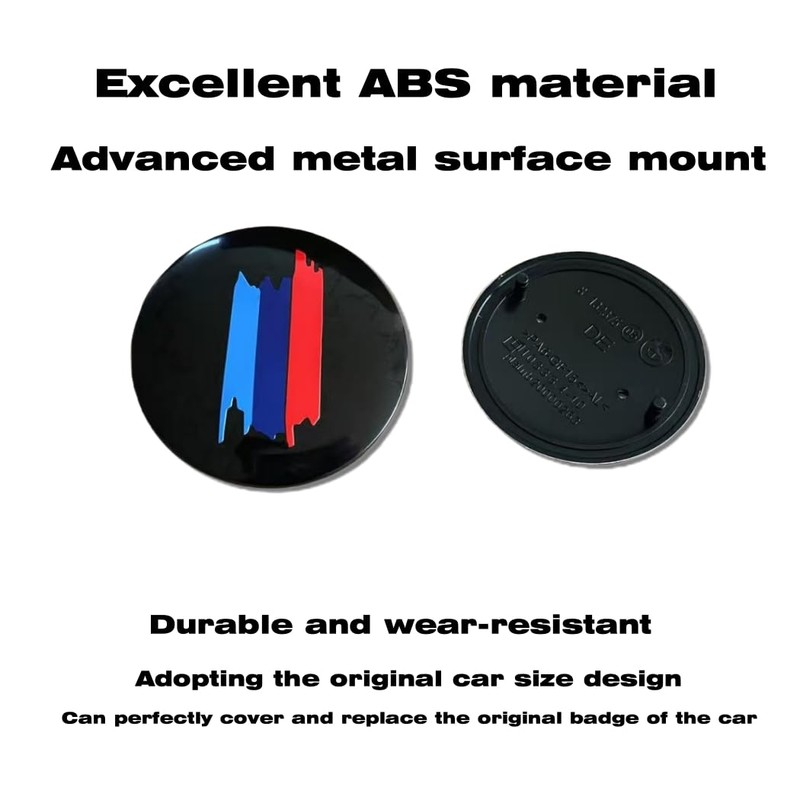 Car M 3 Color 82mm Front Hood Emblem and 74mm