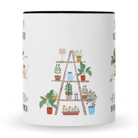 Bedruckte Tasse mit Spruch – Meine Pflanzen brauchen mich - Lustige Geschenke - für Mama Papa Freunde Geburtstag Muttertag Vatertag Weihnachten - Männer & Frauen - Sie & Ihn Farbe Schwarz & Weiß