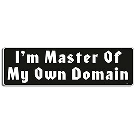 Gear Tatz - I'm Master of My Own Domain, Funny Seinfeld - 3 x 10 inch, Bumper Sticker - Professionally Made in USA - Vinyl Decal