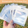 202pcs Press on Nail Packaging Bag, 100pcs Empty Holographic Nail