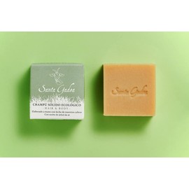 Santa Gadea Hair & Body 120 g Shampoo Bar with Organic Goat’s Milk and Green Tea Oil, 100% Natural, No SLS or Parabens, 0% Colourants, Handmade, Cold Process