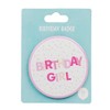 Talking Tables Pink Birthday Girl Badge with Pin-8cm Party Accessory