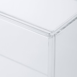 MUJI 02856113 Acrylic Collection Stand with Sliding Door, Large, Approx. Width 13.2 x Depth 3.3 x Height 9.6 inches (33.6 x 8.4 x 24.4 cm), Bedroom, Living Room, Transparent