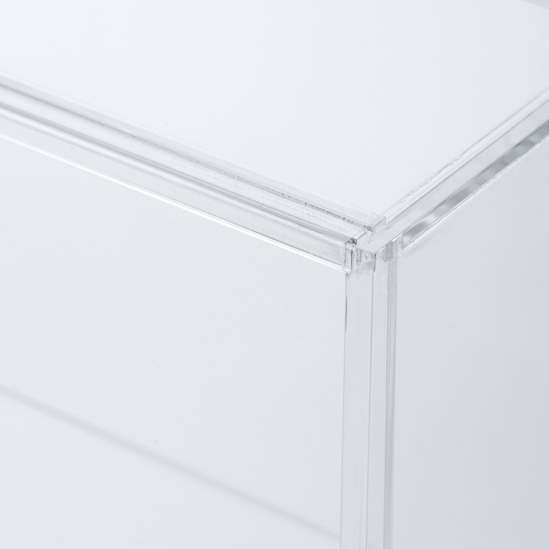 MUJI 02856113 Acrylic Collection Stand with Sliding Door, Large, Approx.