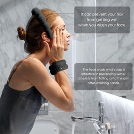 DRESHOW Spa Headband for Washing Face Wristband Set Sponge Soft Terry Cloth Makeup Skin Care Non-Slip Headband for Women