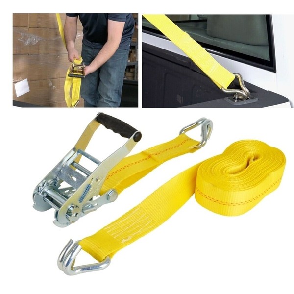 CARGO ZONE 2" x 27' Ft Ratchet Tie Down Cargo Straps Durable strong 10,000 lb.