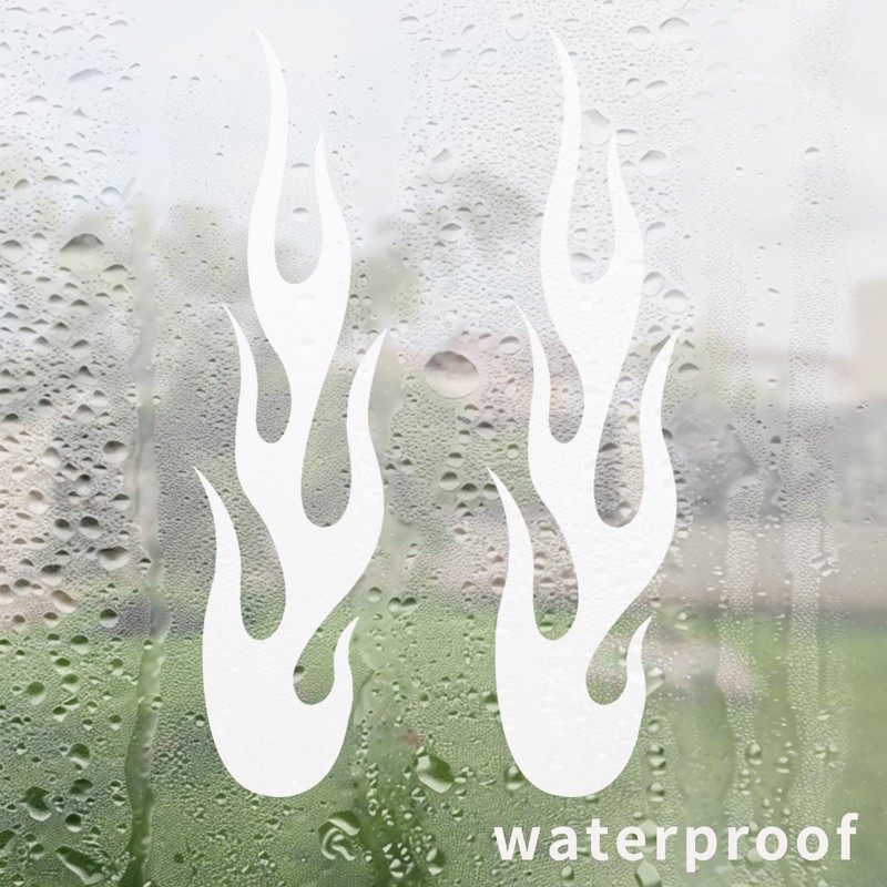 ZWYYW Reflective Car & Motorcycle Flame Stickers - 4 Pack