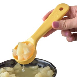 1 oz Perforated Measure Misers Portion Spoon, Yellow(Pack of 12)