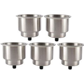 YaeMarine Boat Cup Holder Drink Mount with Drain 304 Stainless Steel Cup Drink Holder for Marine Boat Rv Camper (5)